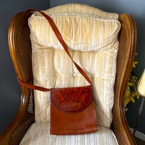 Authentic bambas vintage handmade leather crossbody bag